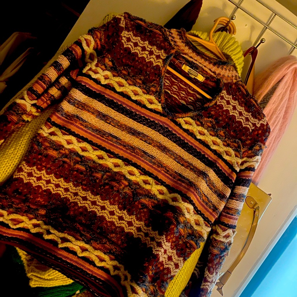 Buckle sweater reversible wear two diff ways